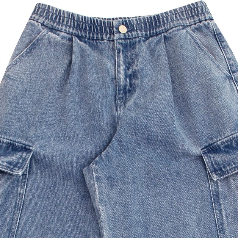 DENIM CARGO PANTS (UNISEX)_SYF6PT01BU