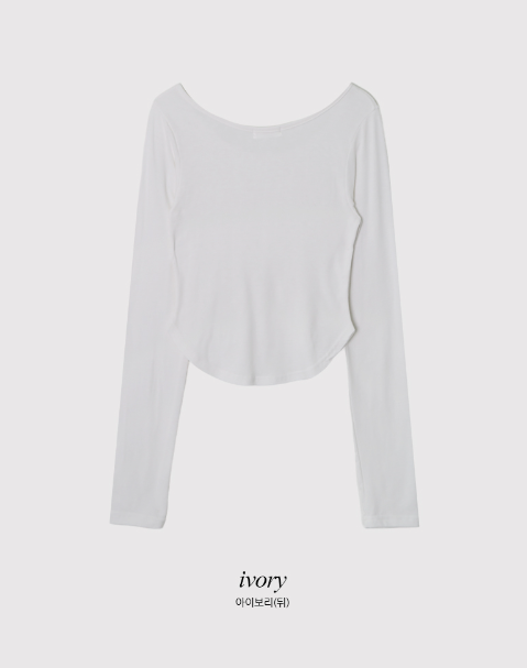 Basic U-neck Slim Long Sleeve T-shirt (5color)