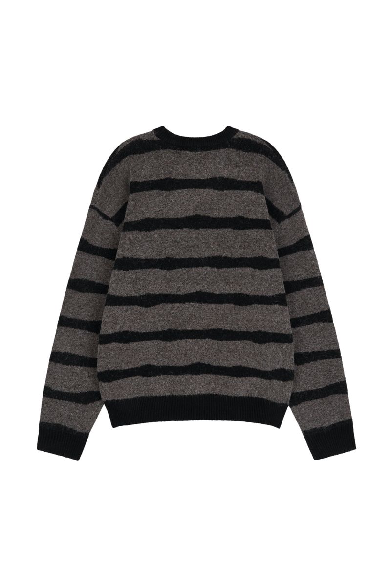 Cozy stripe brush knit