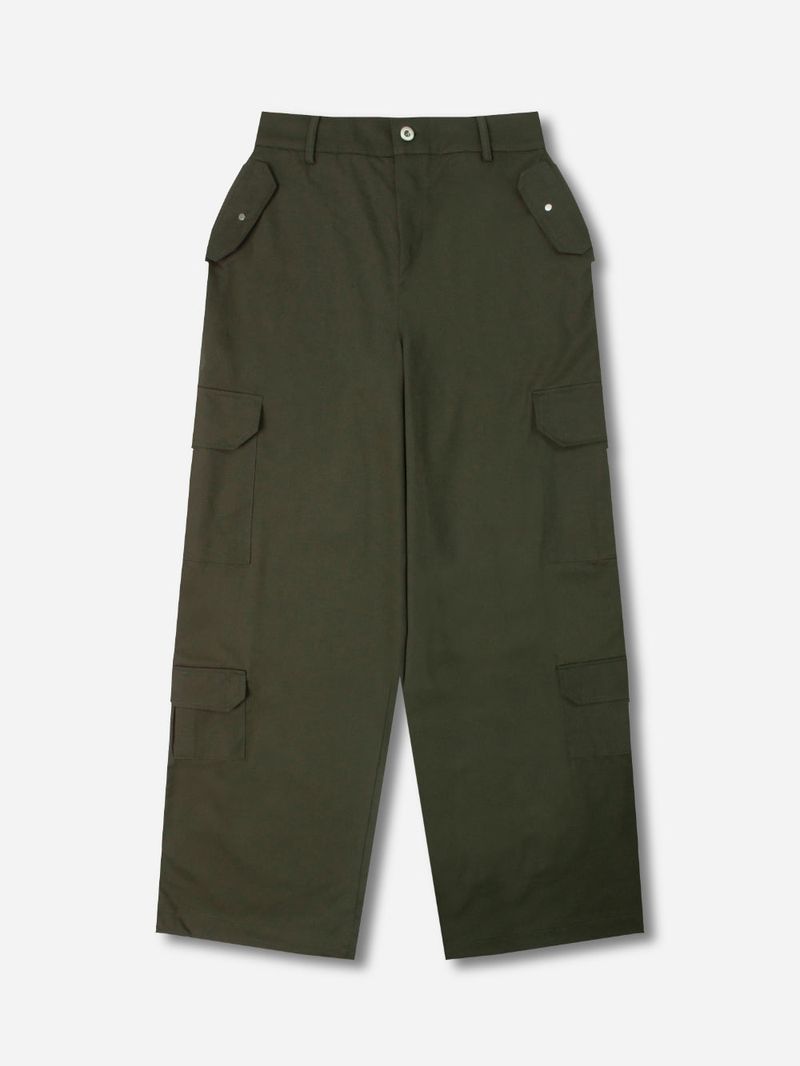 Cotton double cargo pants