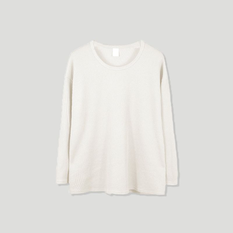 Hug Oversized Ribbed U-Neck Knit