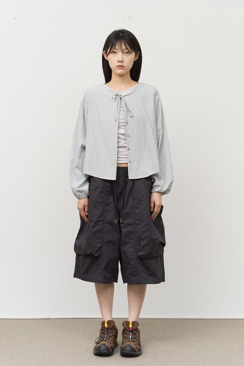 (W) Rei Checked Strap Blouse