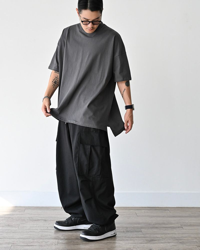 SIO WIDE CARGO PANTS BK