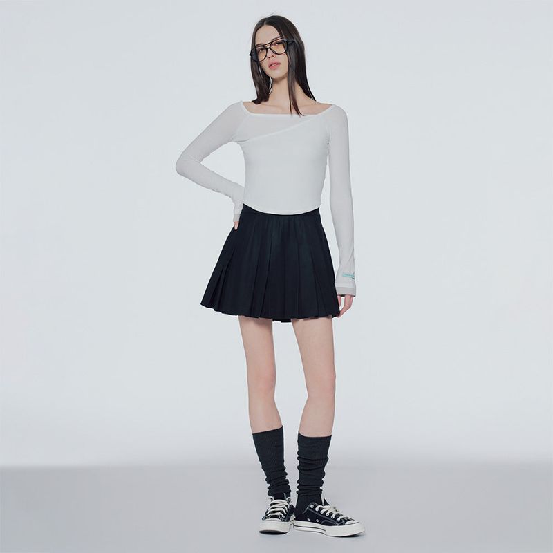  Crossed long-sleeved T-shirt 
