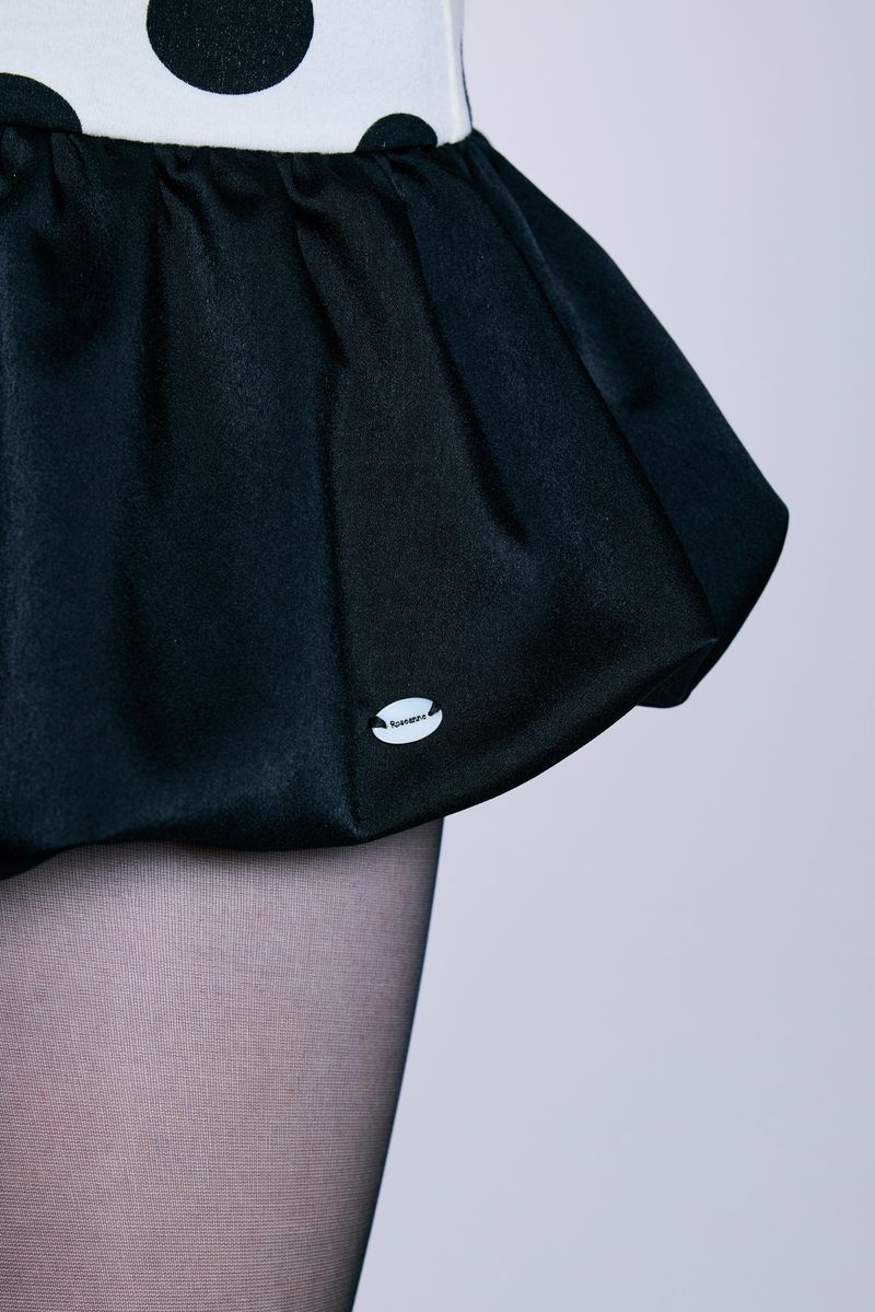 Midnight Bloom Dress (Ivory Dot)