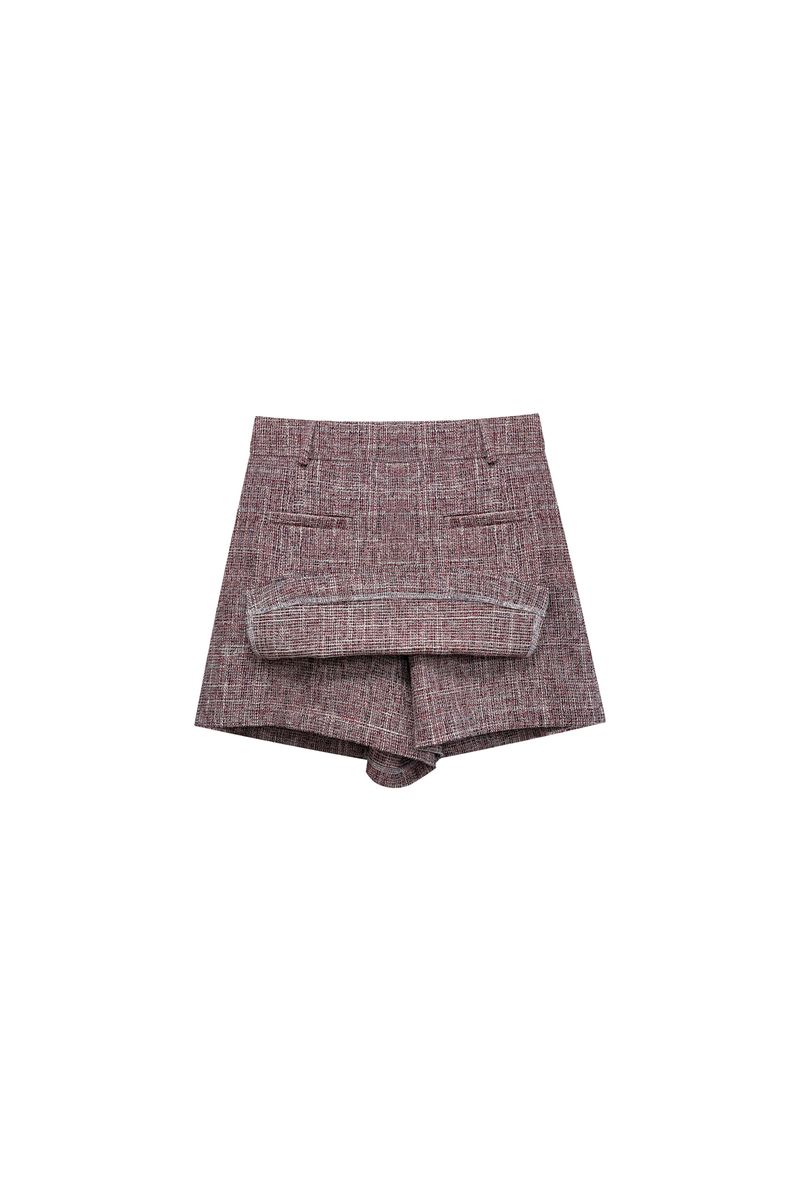 CHERISH TWEED SKIRT PANTS / RED