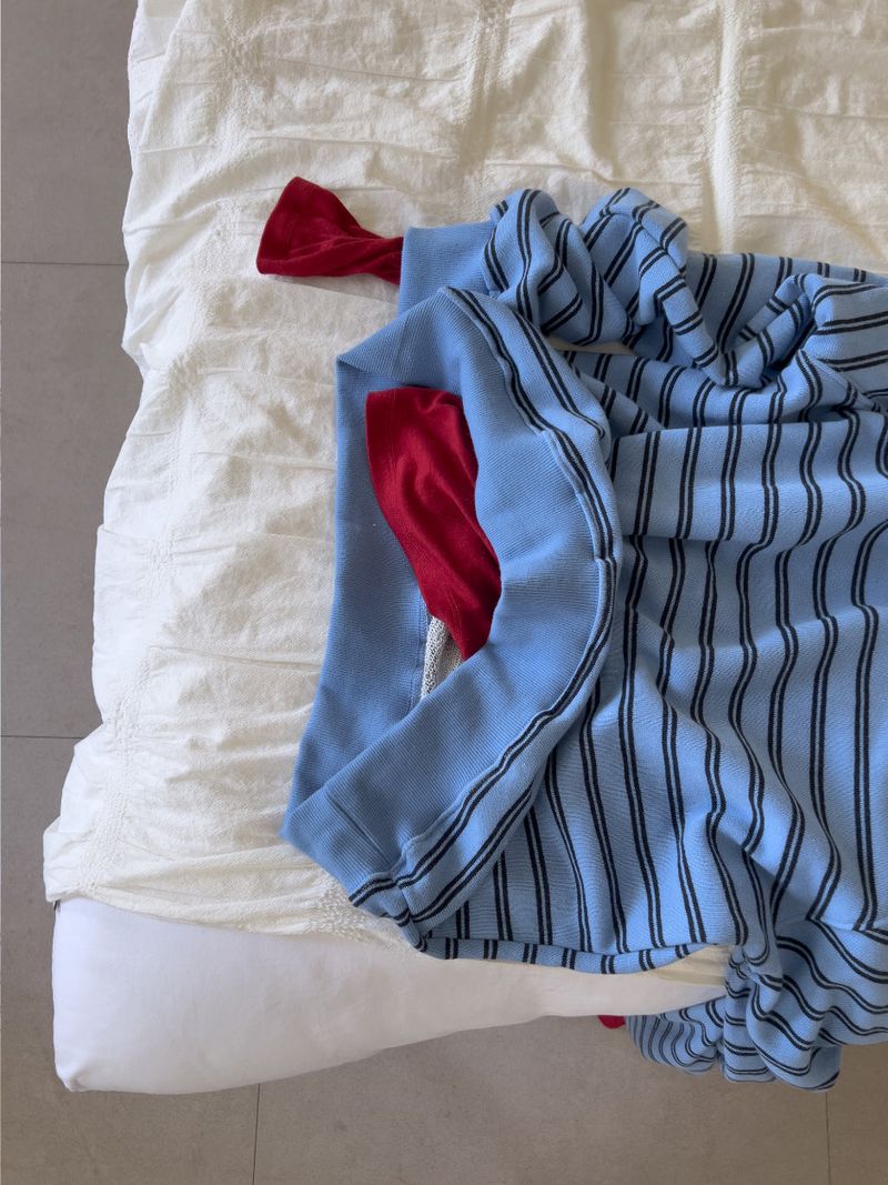 Stripe Raglan Loose Fit Sweatshirt