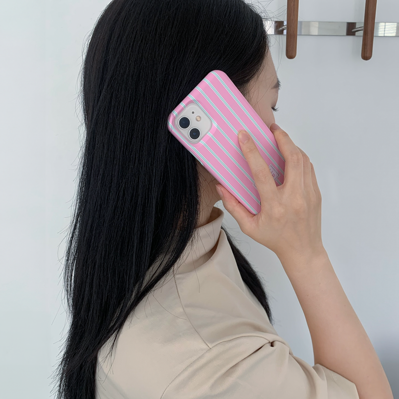 pajama card case - pink