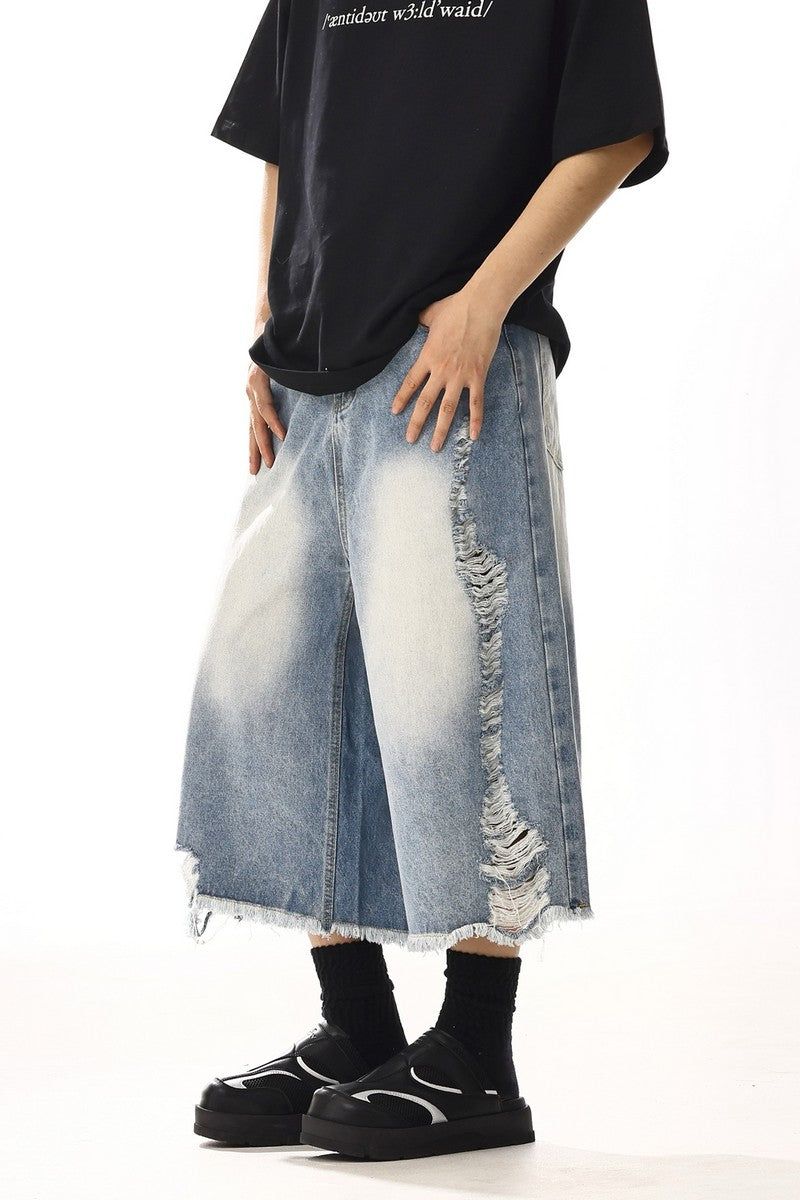 MBEXX(エムビーイーエックスエックス)の「Distressed Raw Hem Jeans(Pants)」