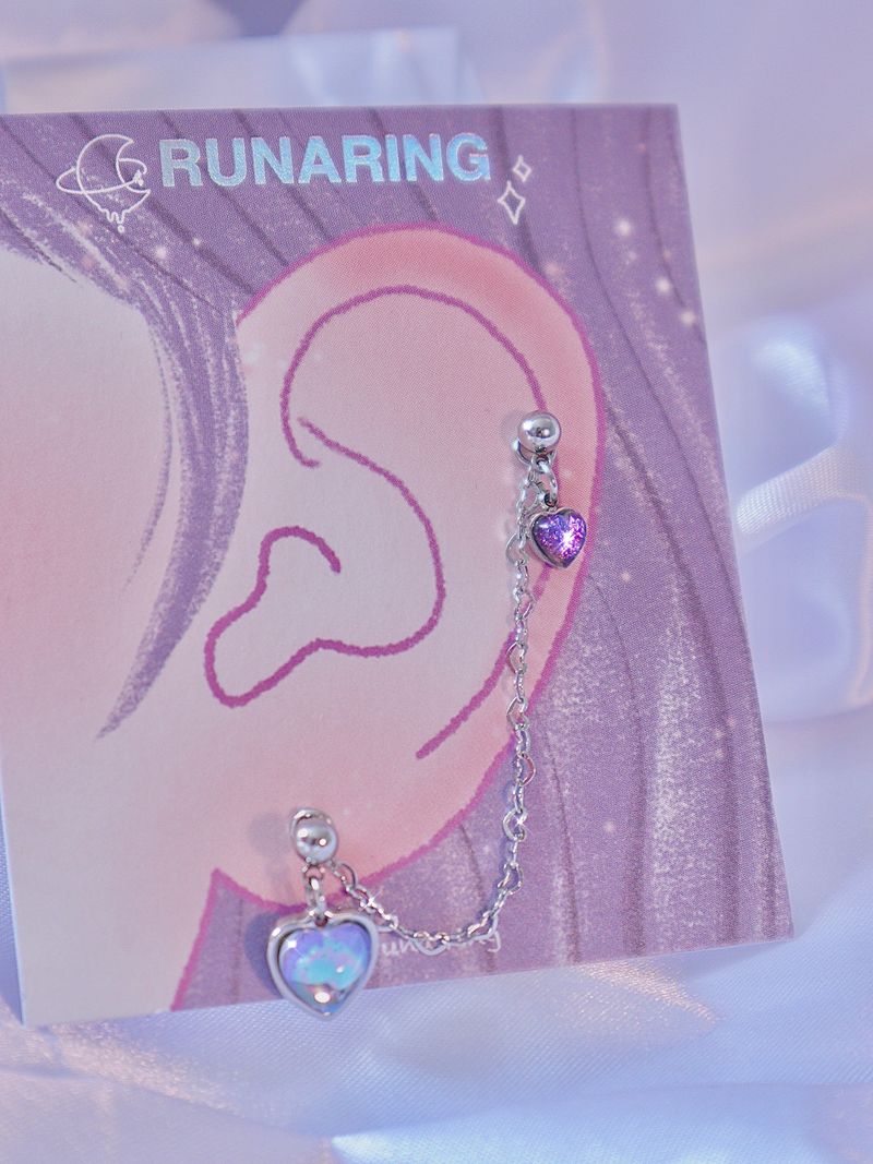 heart chain piercing