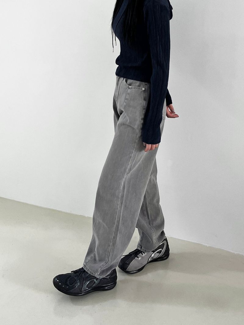 Slit puff point pants