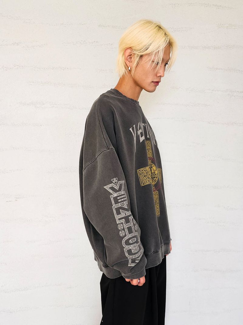 VENTIQUE Pigment Holy Sweatshirt 2colors