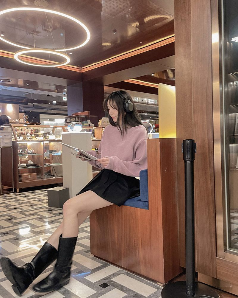 Pocket pleated skirt
