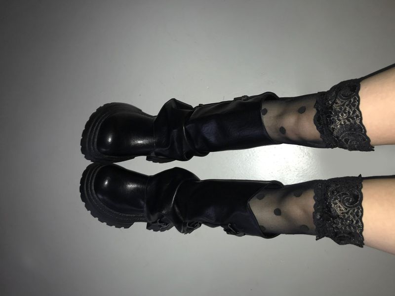 Polkadot lace stoking(2 color)