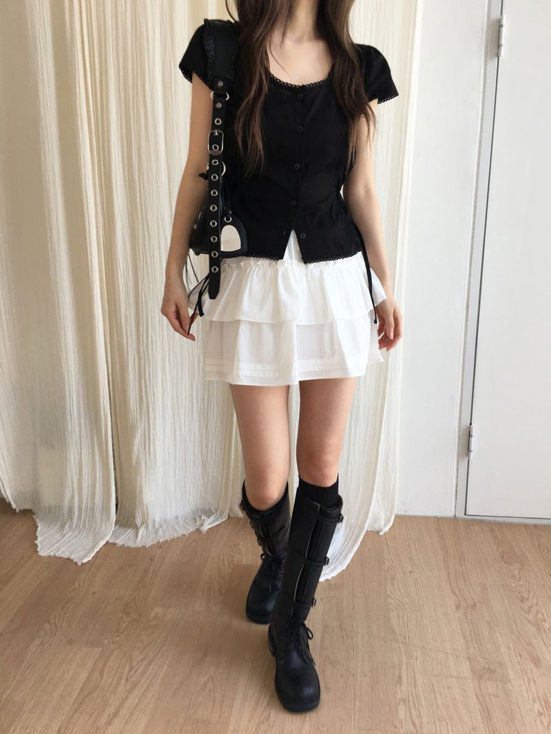 Ballerina cancan mini skirt