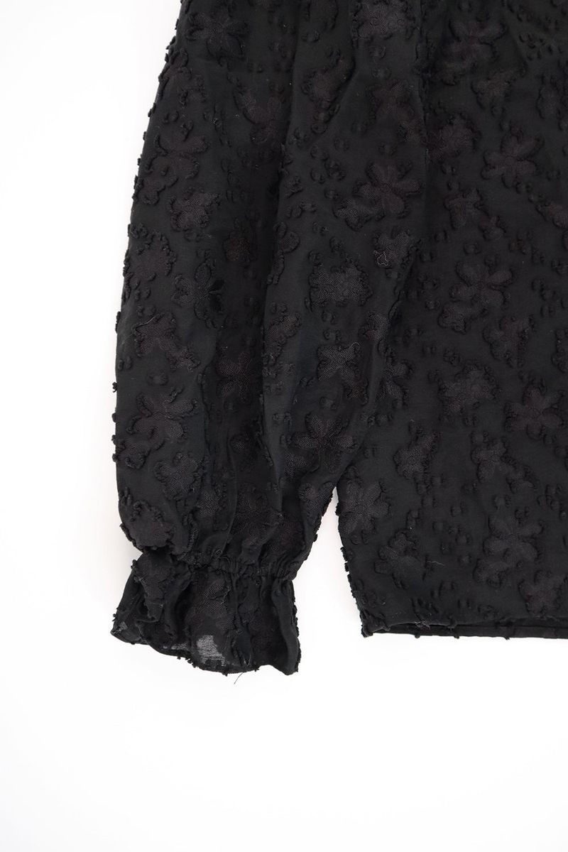 Flor frill blouse_black