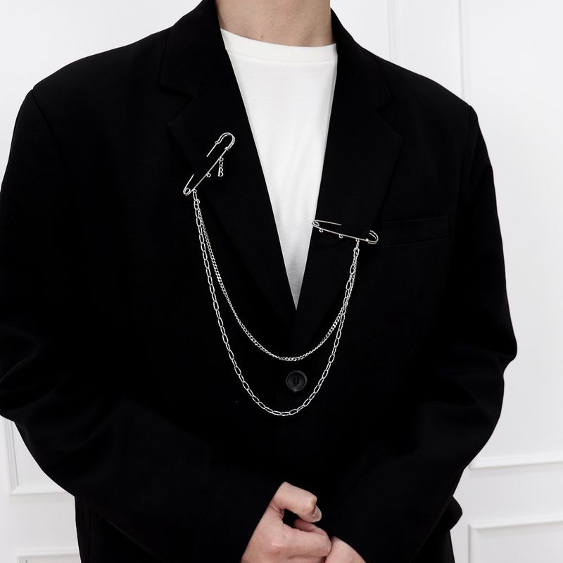 Men's Clothes Pin Jacket Broach_CLEF WAVE Brooch