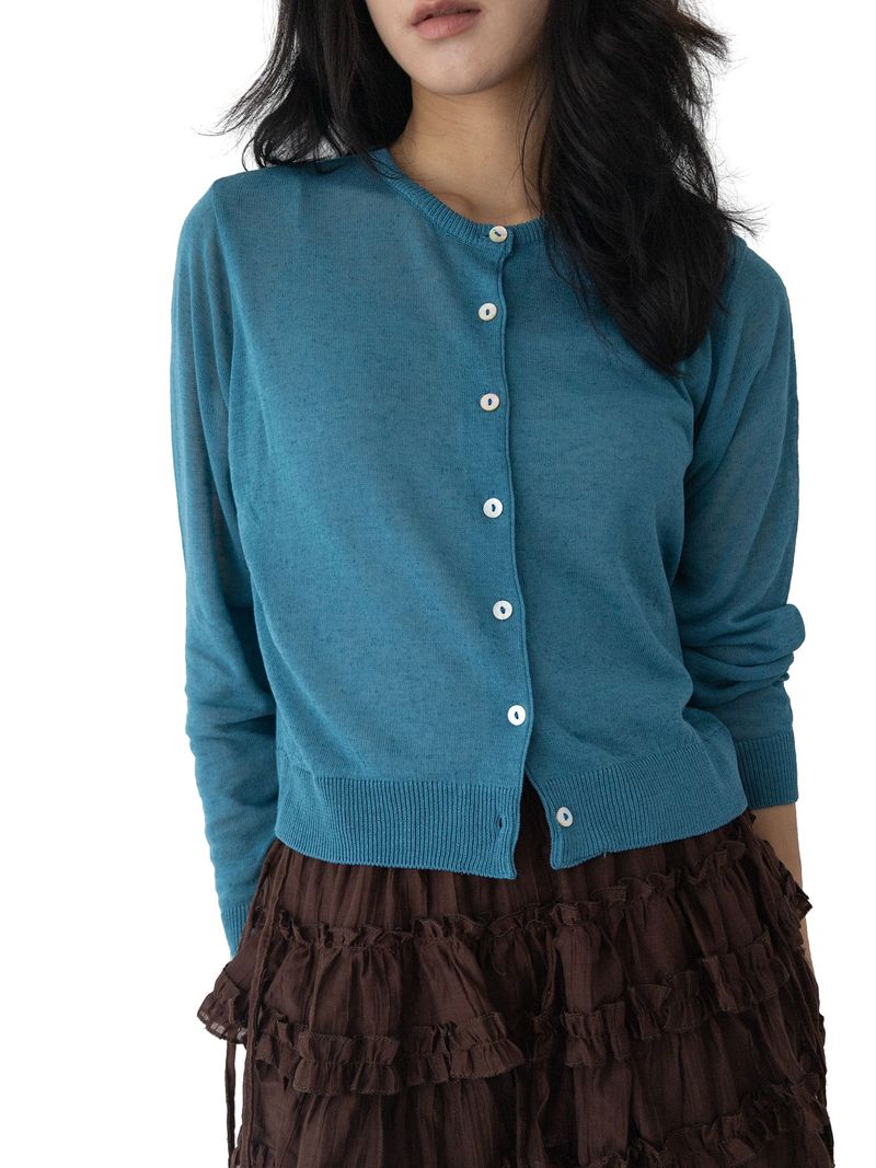 Romin Round Neck Knit Cardigan