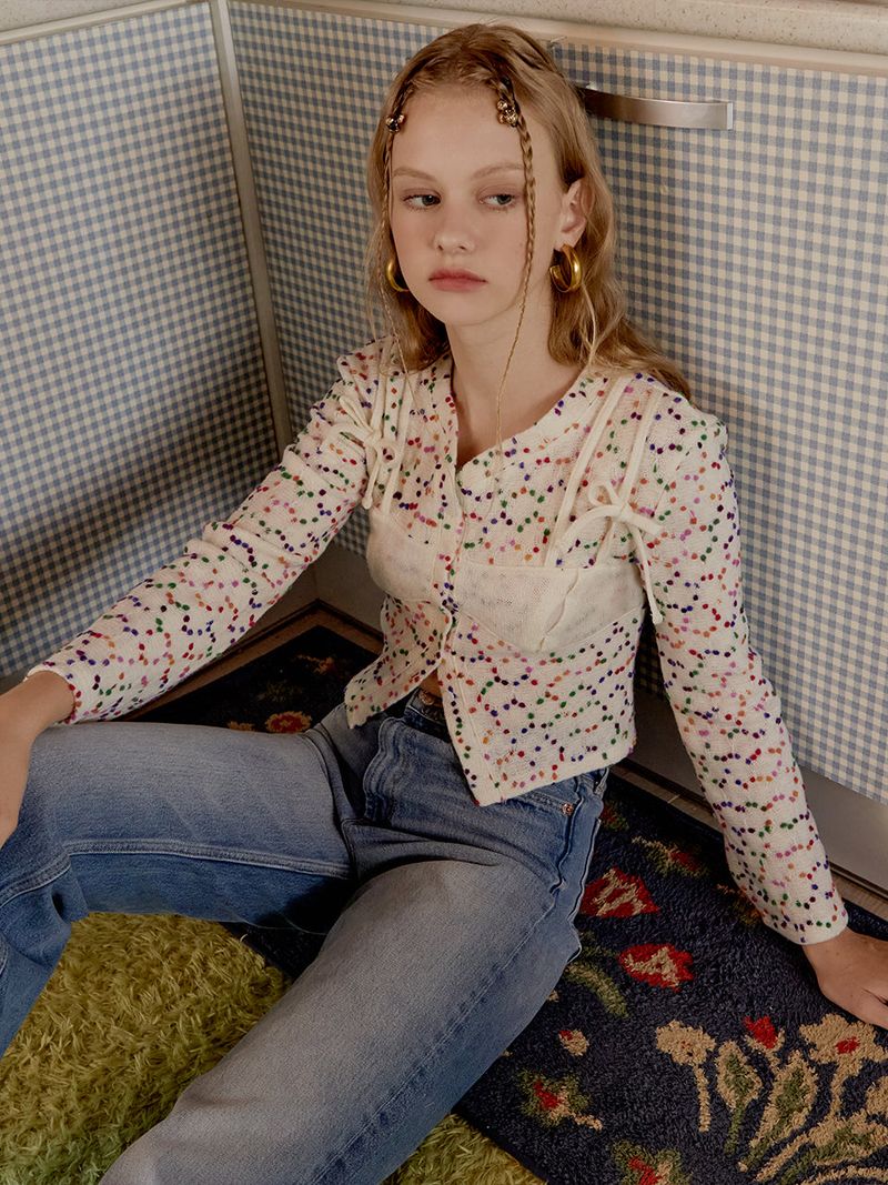 Bustier Layered Dot Knit