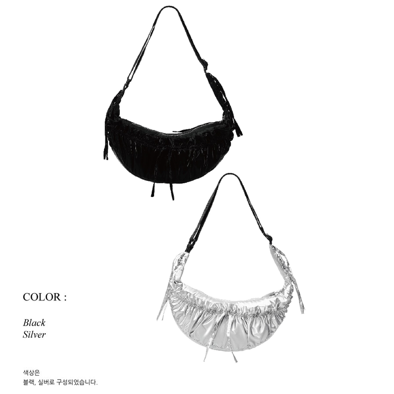 2WAY SHIRRING MAY LILY BAG_BLACK