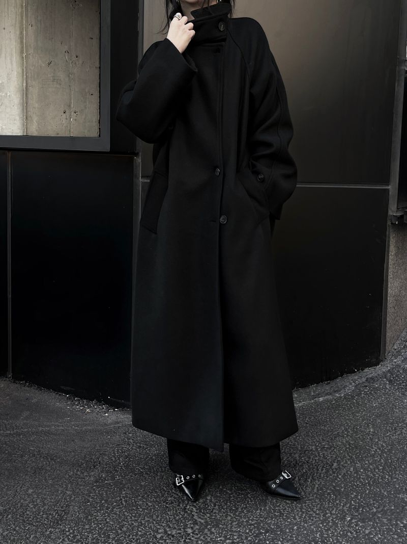 city high neck long coat (2color)
