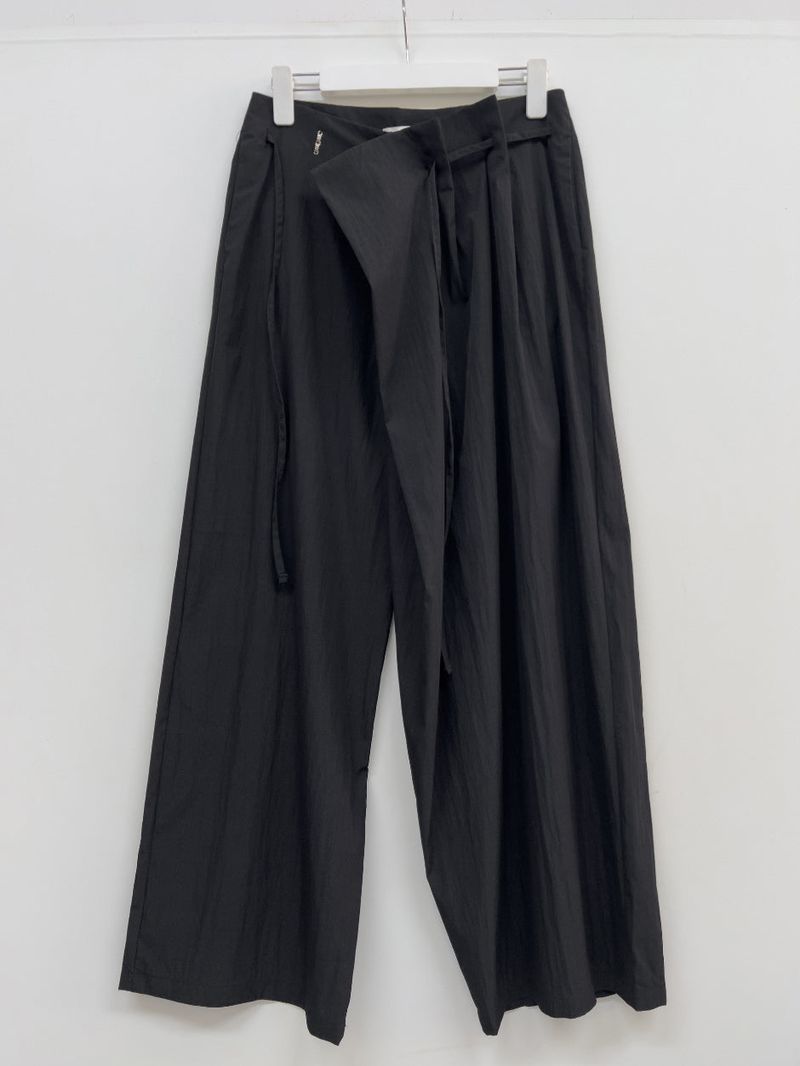 Unbalance Nylon Strap Wide Pants