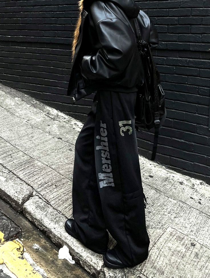 Dark gray dust washing pants