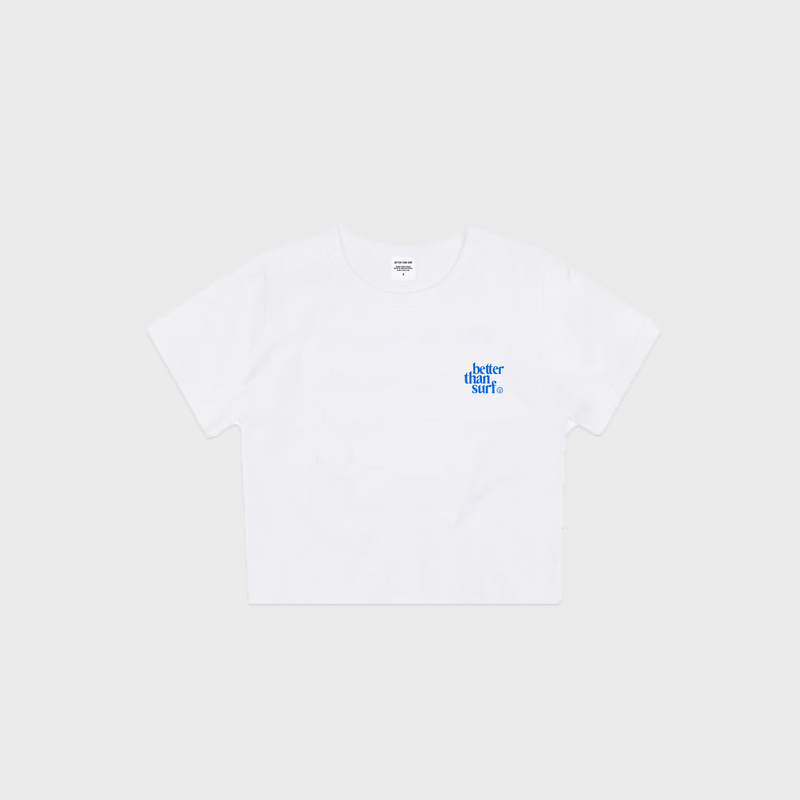 SMILE LOGO CROP TEE - BLUE