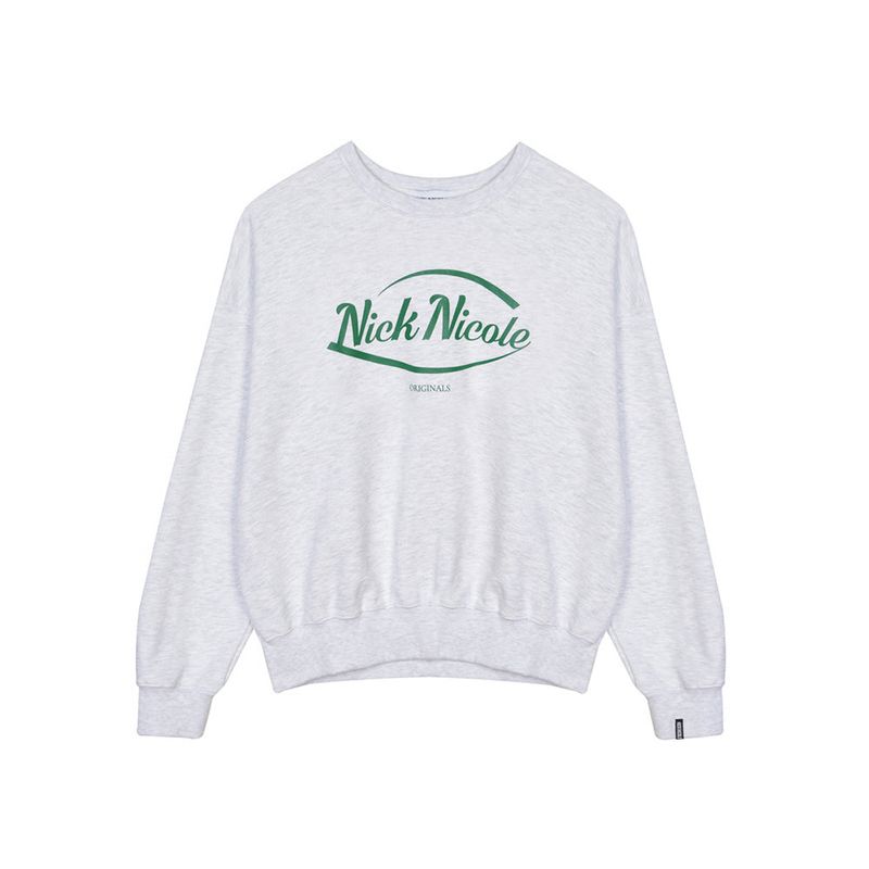 NICK&NICOLE（ニック＆ニコール）の「NICOLE ORIGINALS SWEATSHIRT_MELANGE GREEN（Tops）」
