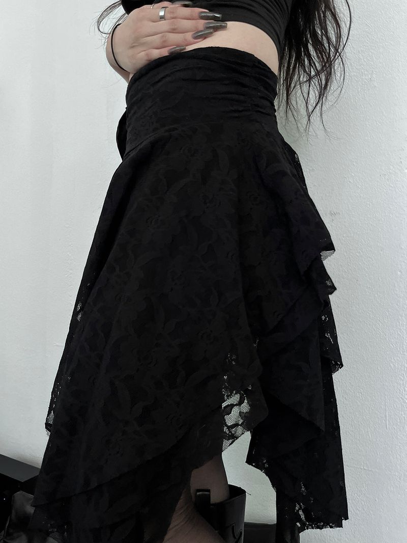 rose uncut skirt (2color)