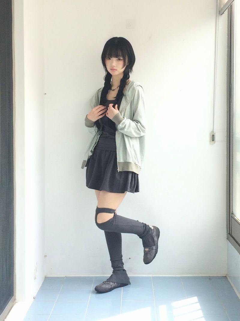 Shirring Flared Dress