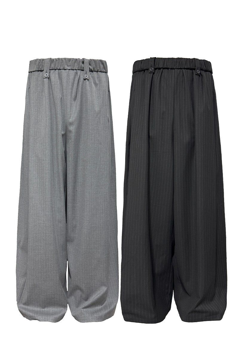 Striped Pleated Waist Pants