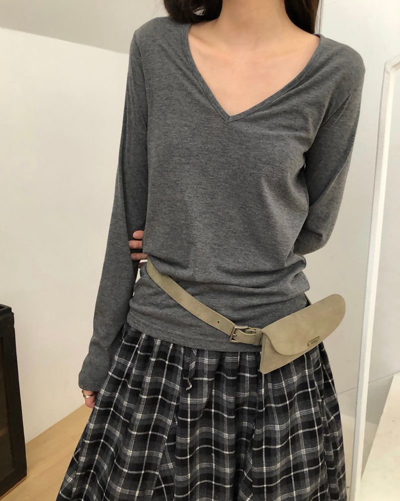 [ORIGINAL] Nimo Deep V-neck long-sleeve T-shirt