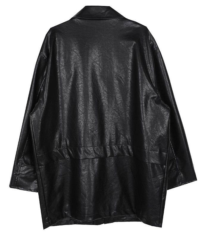 No.0946 DT leather half COAT