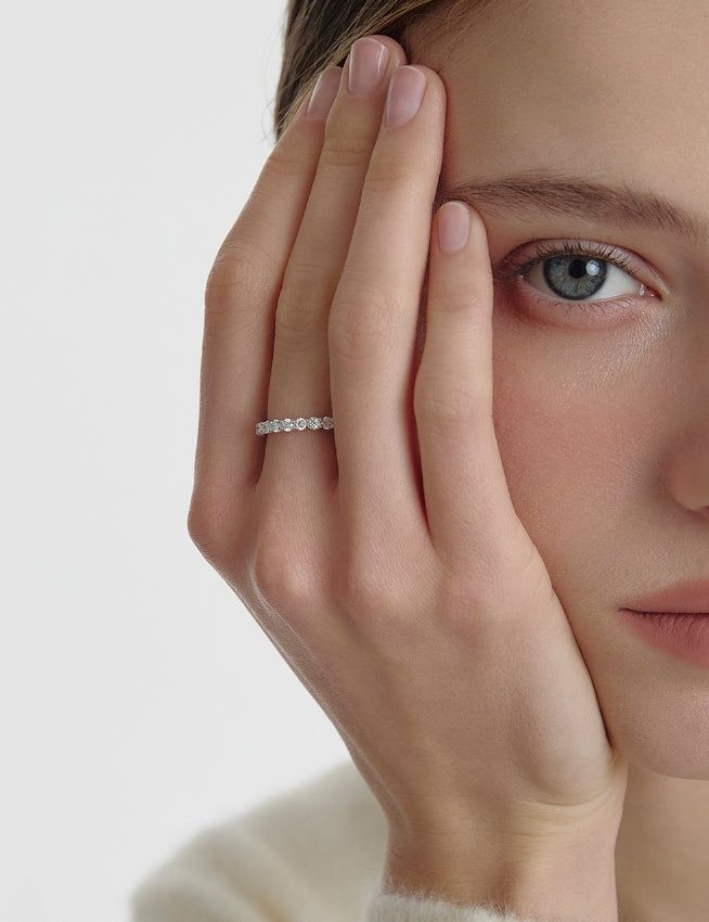 26SS★ Essence Silver (W) Prime Moissanite Ring 2.5MM