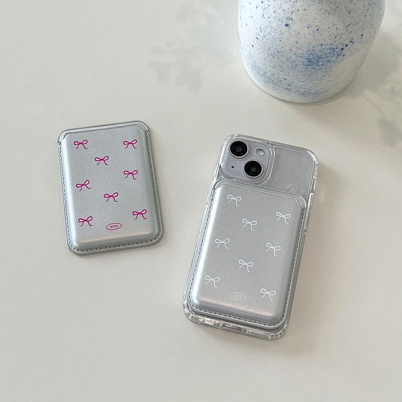 Ribbon Pattern MagSafe Card Wallet (single product)