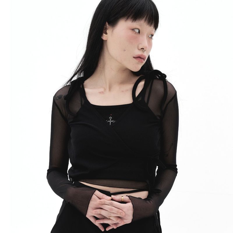 212-mesh wrap t-shirts