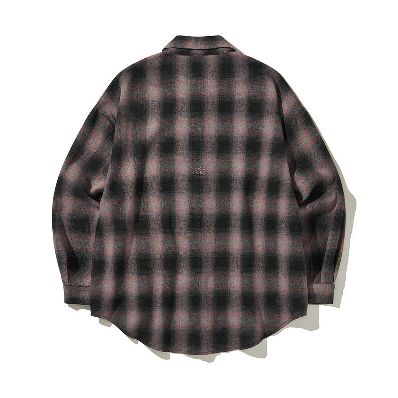 (DUC) Logo ombre checkshirt Pink