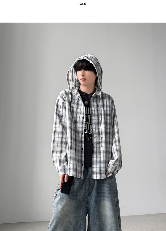 Maria Check Hood Shirts