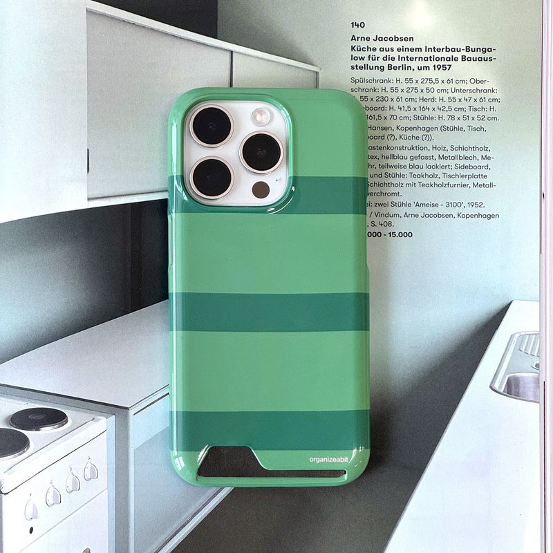 stripe phone case (green)