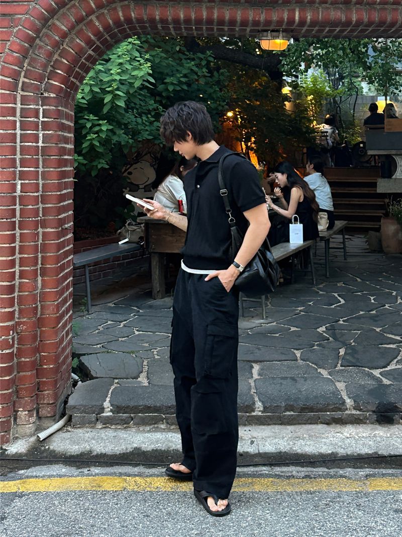 LMN Crack Washing Parasuit Cargo Pants (3 colors)