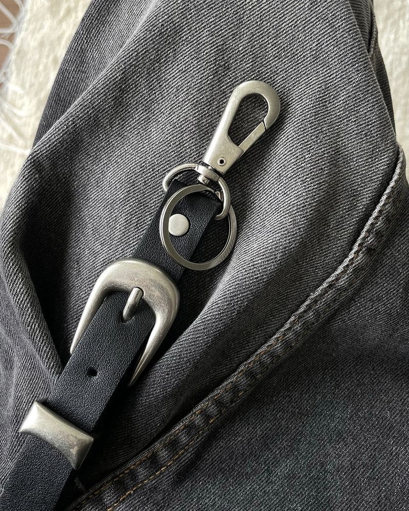 Leather Belt Keyring