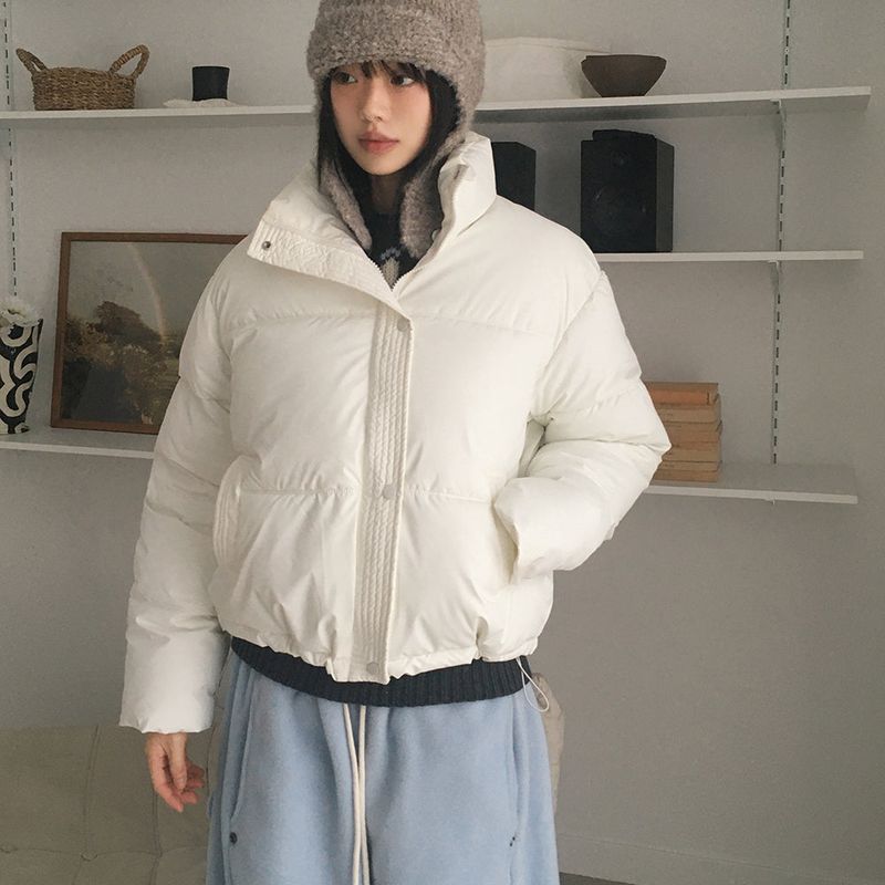 Yukan Matt Basic Oversized Fit Short Padded Jacket