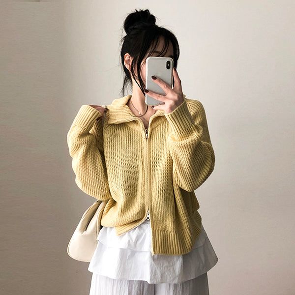 Wentz to Way knit zip-up