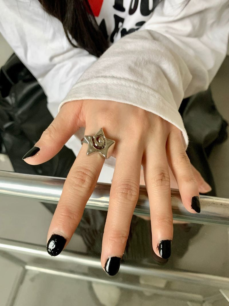 Naruto silver star ring