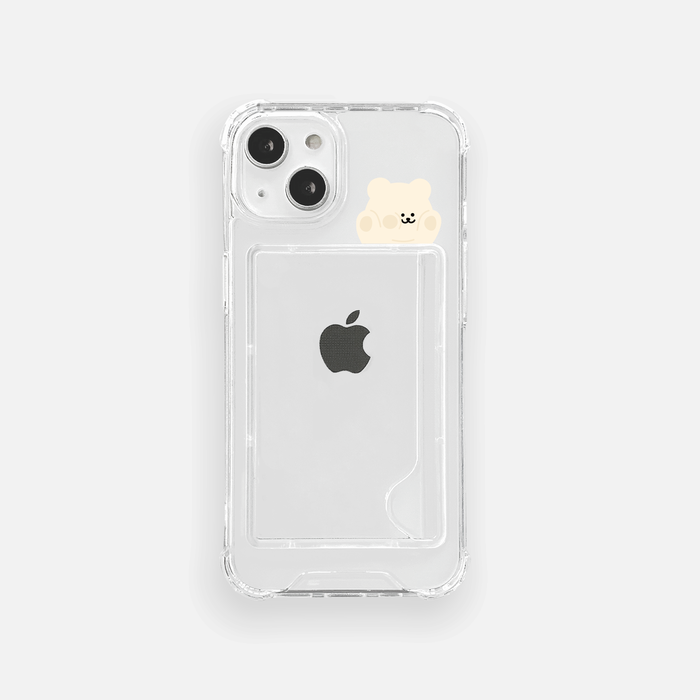 Clear Card Holder Bumper Case Cheek Gomzzi