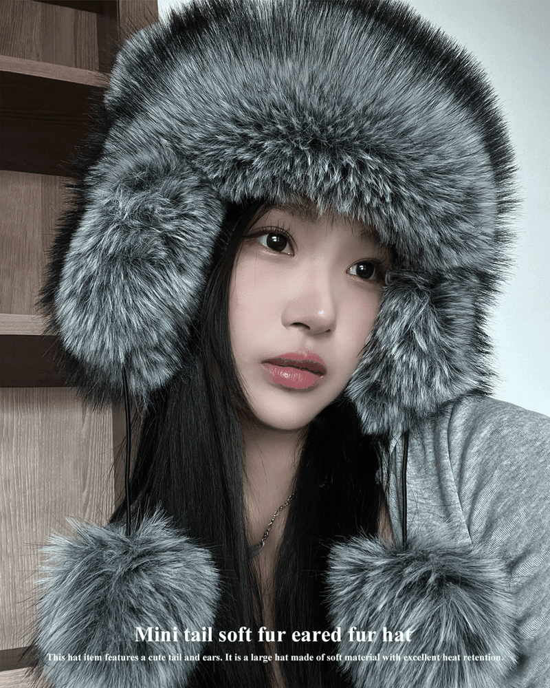 GUSTA（グスタ）の「Mini tail soft fur eared fur hat (4 colors)（Hats）」
