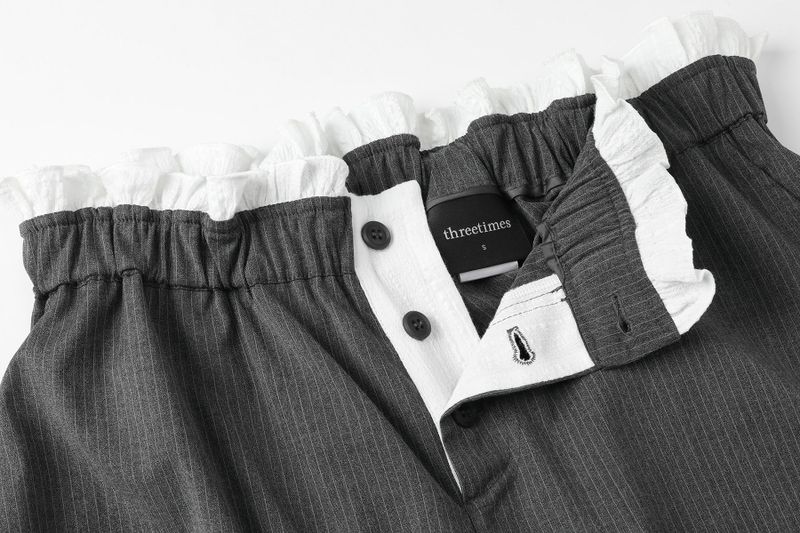 Frankie button pants - dark gray