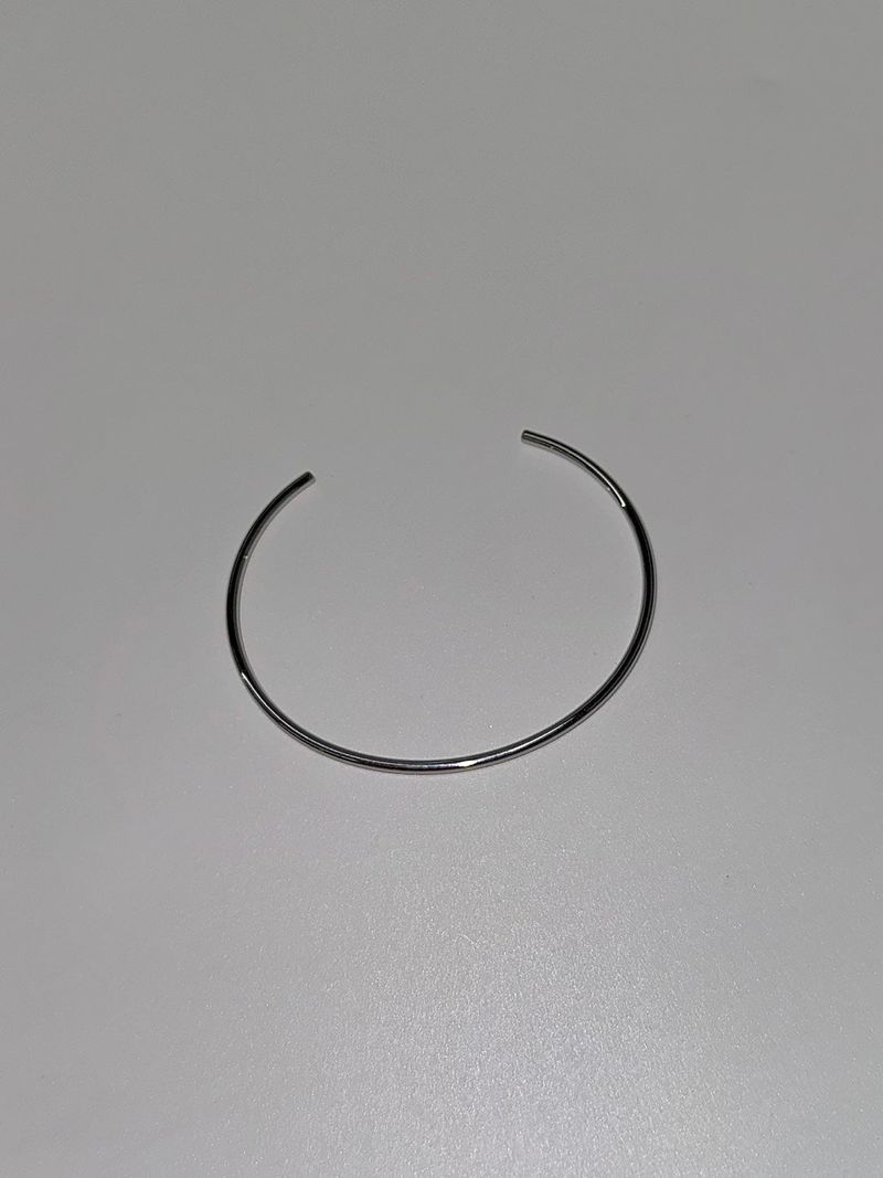 Silver minimal bangle bracelet