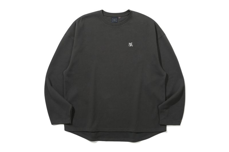 RECENT BASIC LONG SLEEVE_CHARCOAL